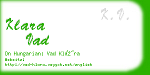 klara vad business card